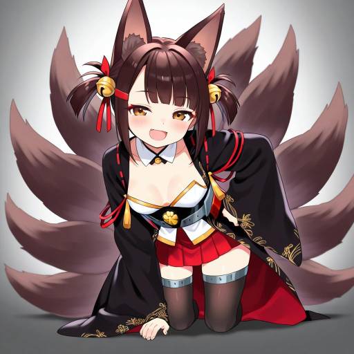 Illustration of Akagi-chan (azur lane), azur lane in the style of Pumpkinpan