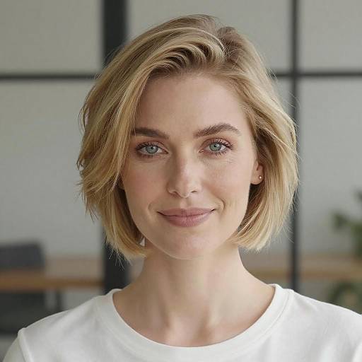 Elegant Portrait of a Blonde Woman