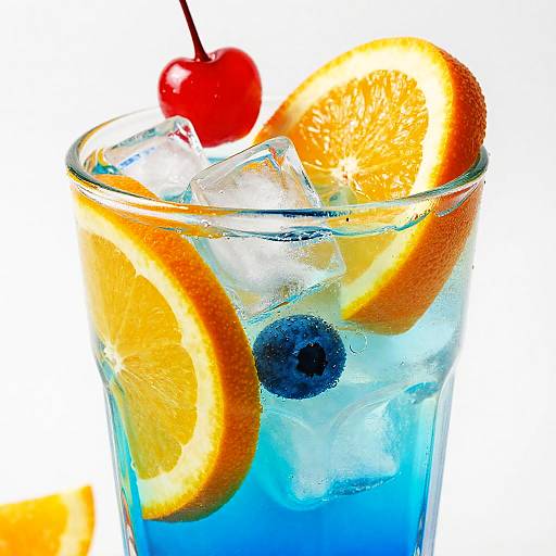 Vibrant Close-Up Colorful Drink