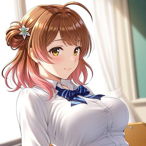 Illustration of Hanami ume, gakuen idolmaster in the style of Mondi hl