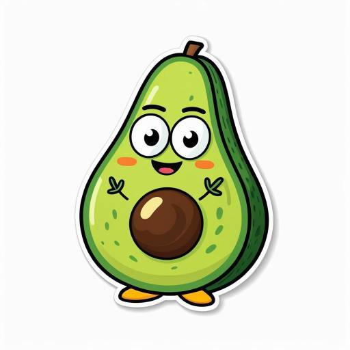 Cheerful Avocado Icon Logo Design