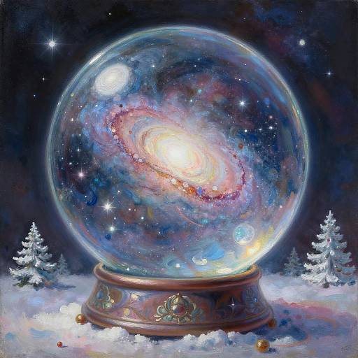 Milky Way in Glass Snow Globe