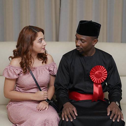 Captivating Portrait of Couple on Couch