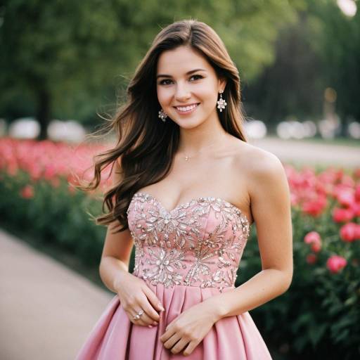 Stunning Solo Shot in Pink Prom Dress