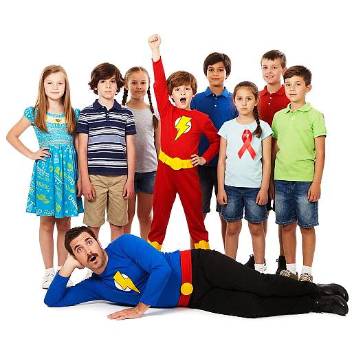 Superhero Surprise: Children and Costumes