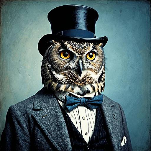 Philosophical Owl: A Thoughtful Portrait