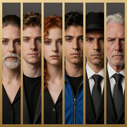 Portraits of Seven Distinct Personalities