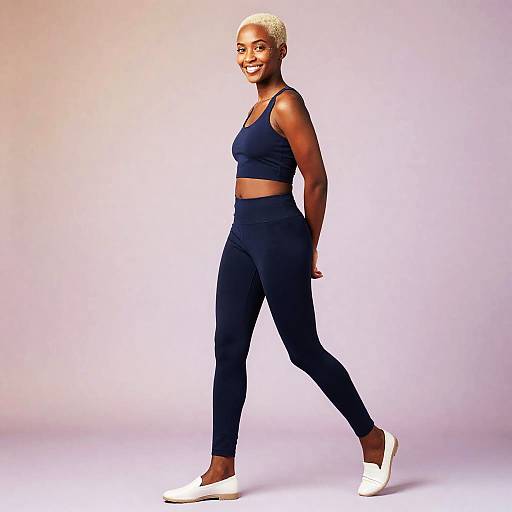 Willowy Ebony Woman in Motion