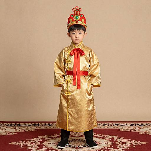 Young Boy in Traditional Chinese Outfit