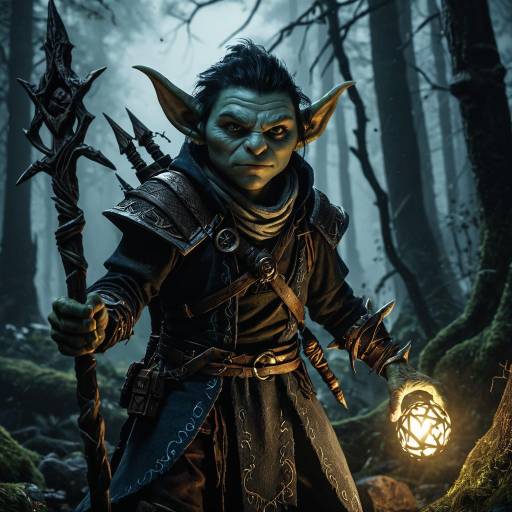 Shadowy Goblin Rogue in Enchanted Forest