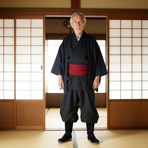 Elderly Man in Modern Traditional Outfit