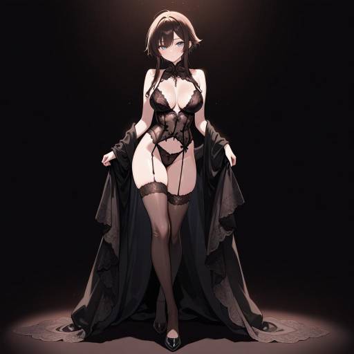 Elegant Poised Woman in Lingerie Elegant Poised Woman in Lingerie