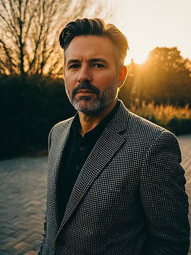 Modern Fashion Portrait at Golden Hour