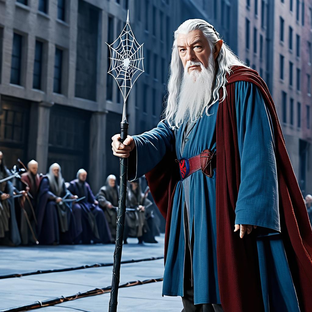 Gandalf Swinging Through Middle-Earth