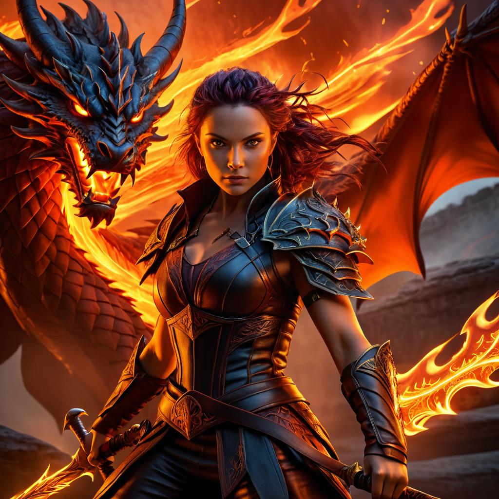 Fierce Huntress vs Fiery Dragon Battle