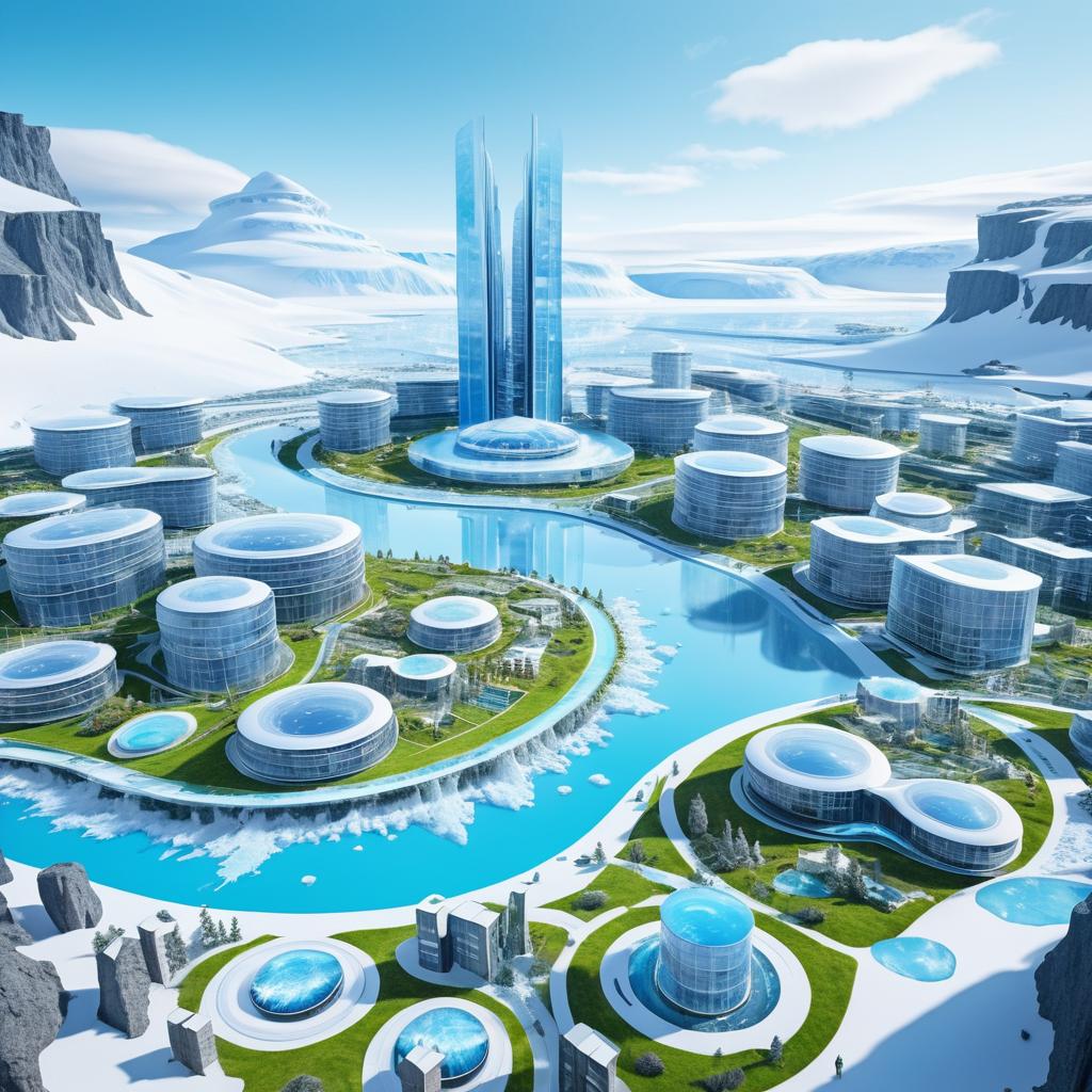 Futuristic Eco-City Inspired by Iceland