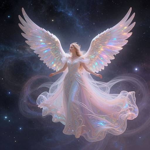 Ethereal Celestial Queen in Space