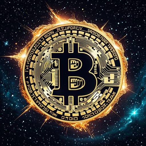 Bitcoin Logo as Cosmic Entity