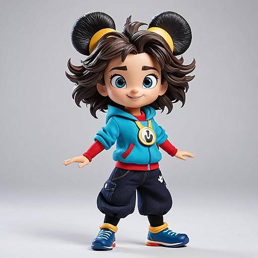 Disney-style Animated Valorant Yoru Figure