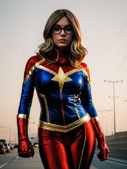 Realistic Ms. Marvel Cosplay Photography