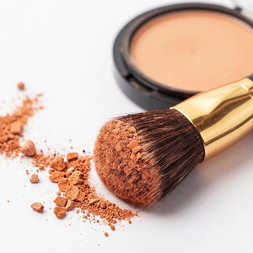 Close-Up Orange Powder Makeup Brush