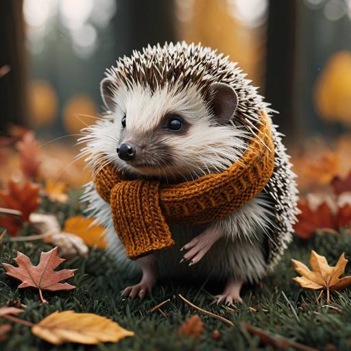 Cozy Hedgehog in Autumn Colors Cozy Hedgehog in Autumn Colors