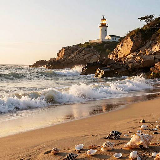 Peaceful Coastal Sunrise Landscape