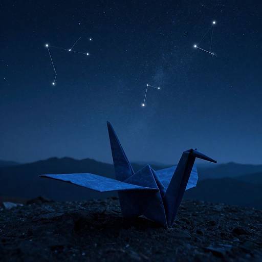 Origami Mountains Migrating Through Constellations