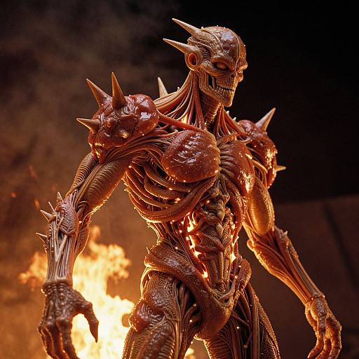 Cinematic Fire Creature with Nervous System