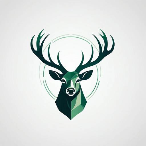Geometric Deer Head Illustration