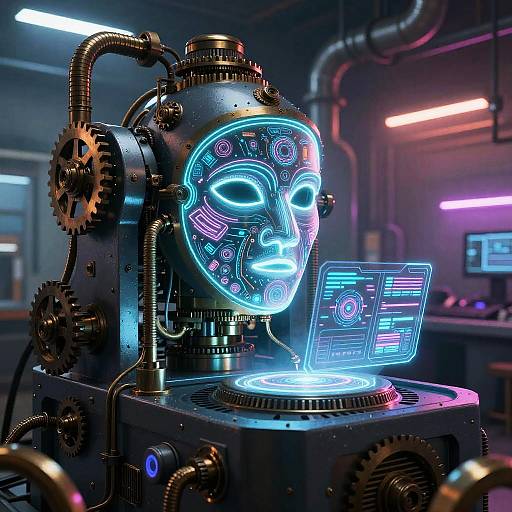 Futuristic Steampunk Mask Generator