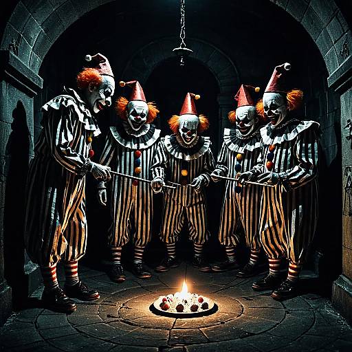 Lowbrow Art Clowns in Ritual