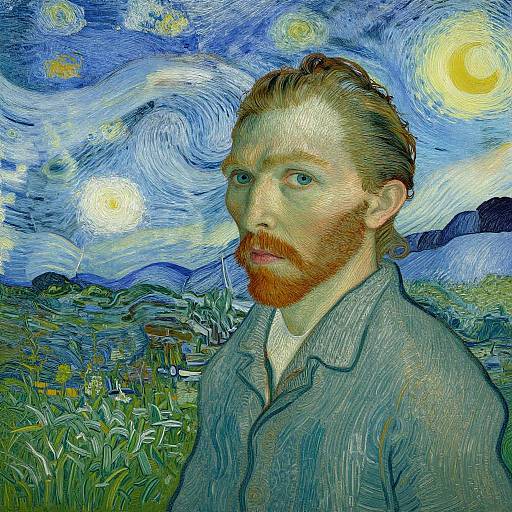 Digital artwork of Vincent van Gogh's 