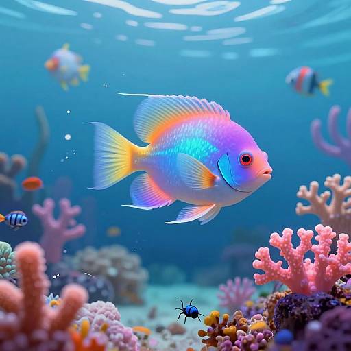 Neon Fish Through Bug's Eyes