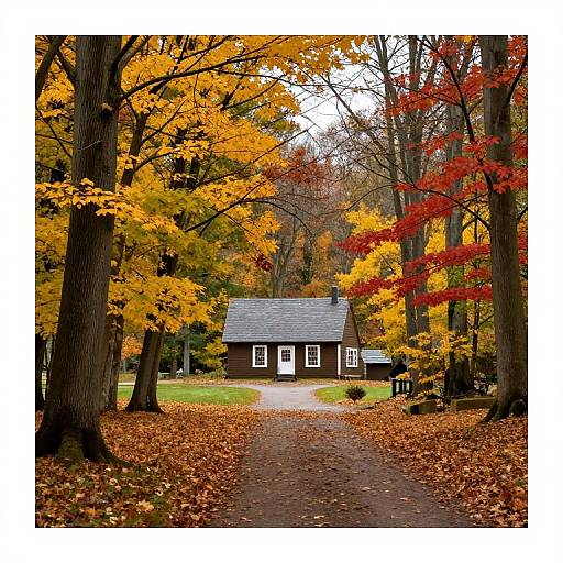 Autumn Steeple Landscape