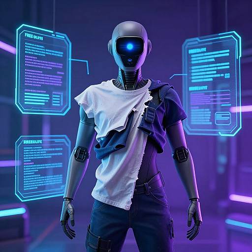 Sci-Fi Digital Clothes Removal Scene