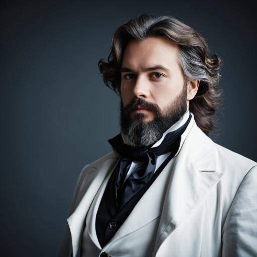 Man in Vintage Victorian Suit with Cravat