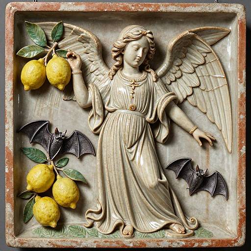 Terracotta Relief of Saint Angelina