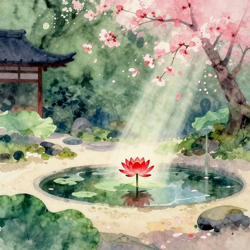 Surreal Zen Garden Impressionism