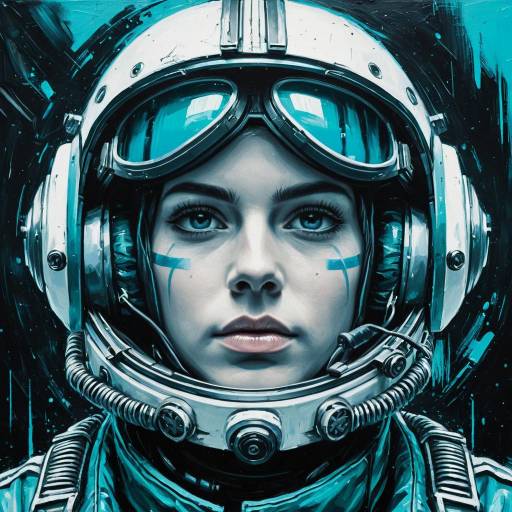 Futuristic Pilot in Dystopian Style Futuristic Pilot in Dystopian Style