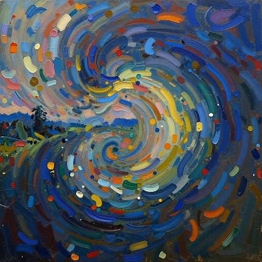 Abstract Expressionist AI Landscape