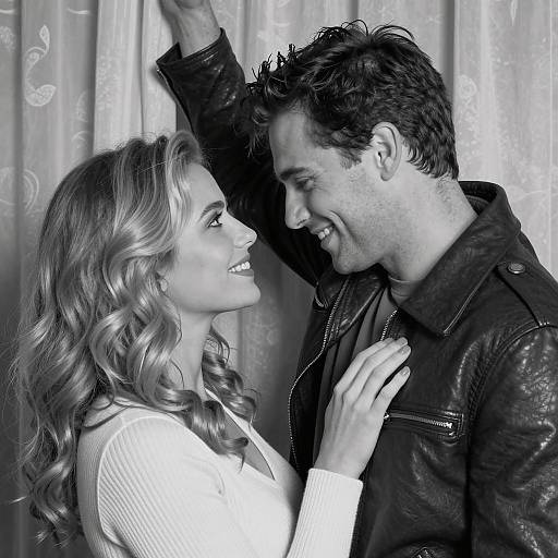 Intense Connection in Black and White