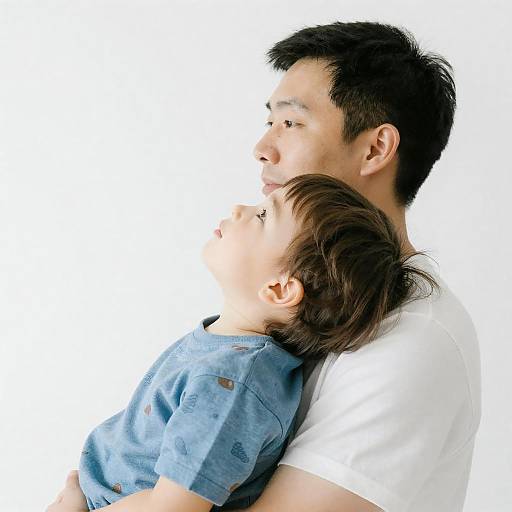 Father Holding Child in Embrace