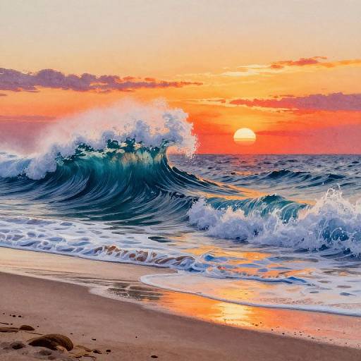 Hyper Realistic Luminous Ocean Wave