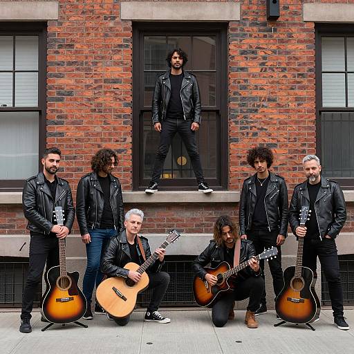 Urban Musicians in Leather Jackets