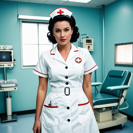 Confident Nurse in Retro 1950s Style