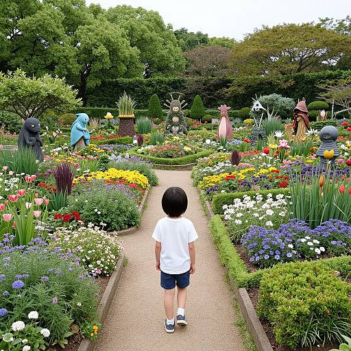 Photorealistic Wide-Angle Garden Scene