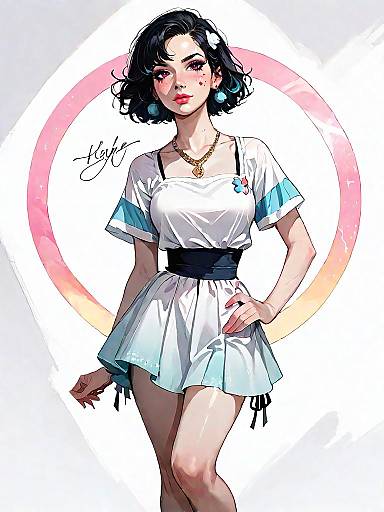 Stylish Woman in Satin Mini Wrap Dress