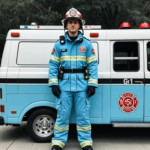 Firefighter Cosplay with Ladder Motifs