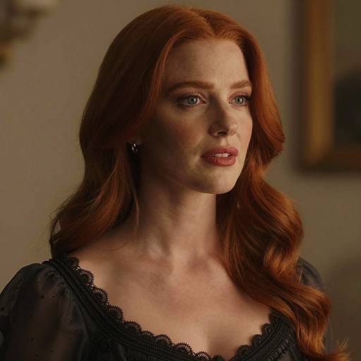 Portrait of Woman with Elegant Red Hair